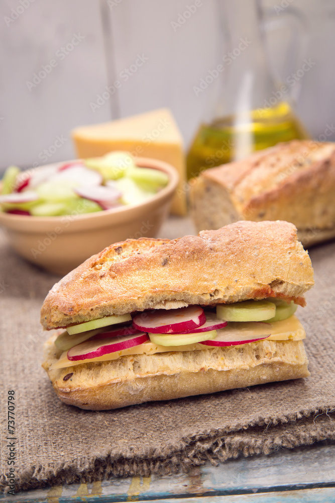 sandwich with vegetables