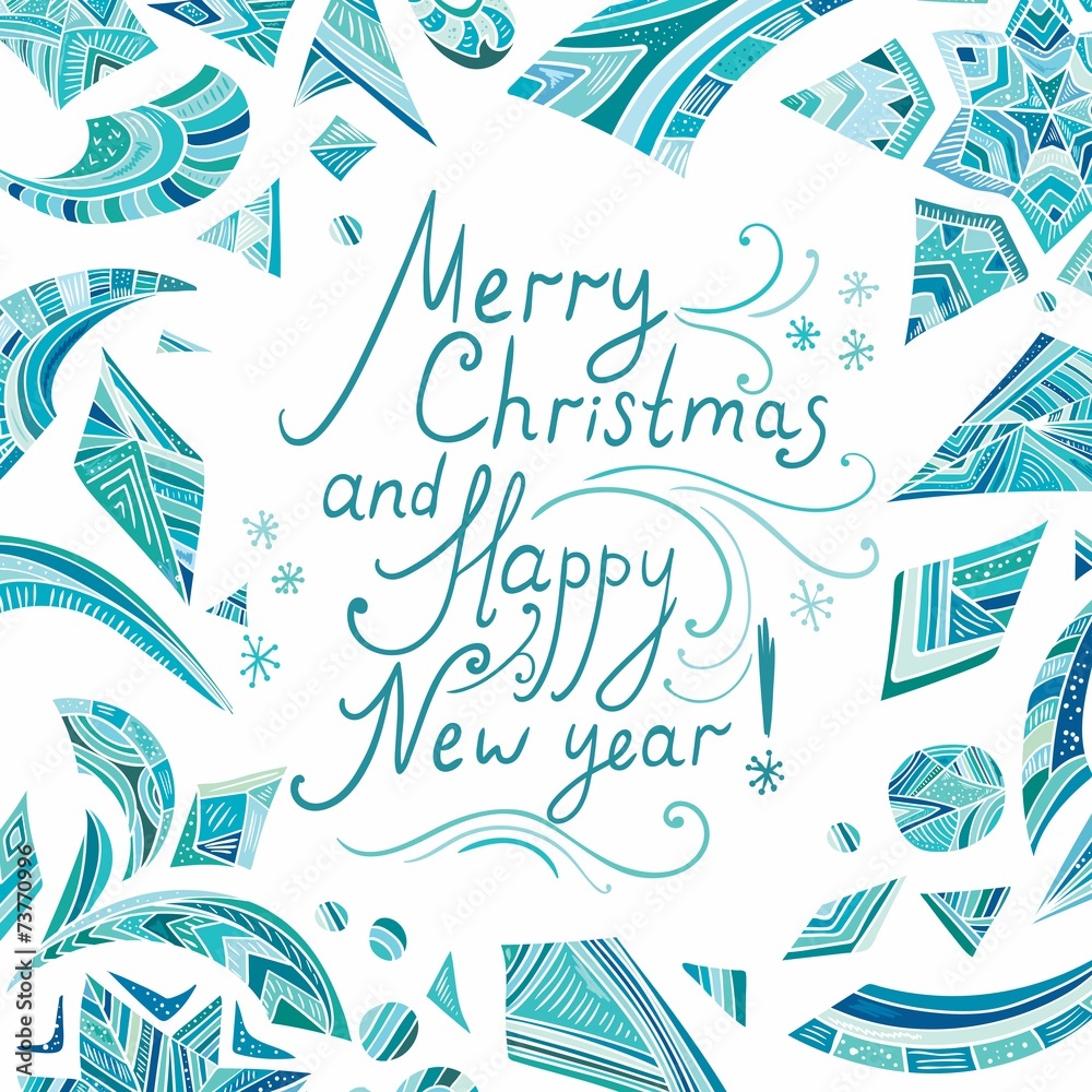 Obraz premium Merry Christmas card