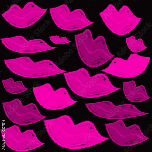 Set of lips illustrated