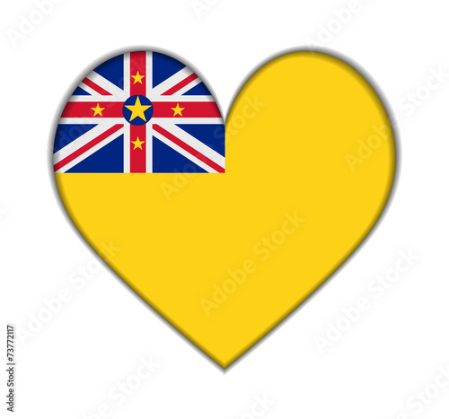 Niue heart flag vector Free Download Niue heart flag vector - GFXLoad