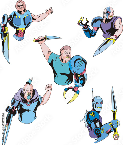 Colorful cyborgs