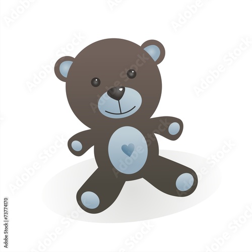 Osito de peluche azul 3D FB