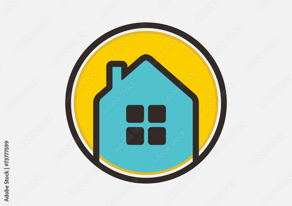Obraz premium Home icon logo vector