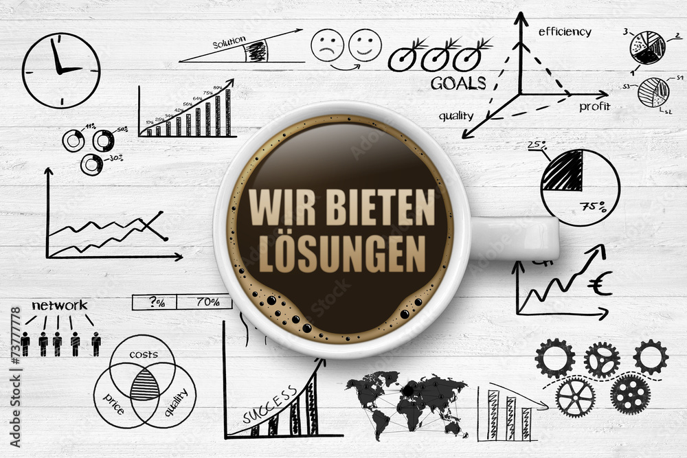 Fototapeta premium Wir bieten Lösungen