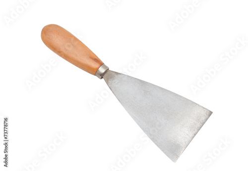 Schilderij op canvas Metal spatula on a white background