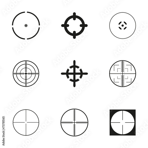 Vector crosshair icons set