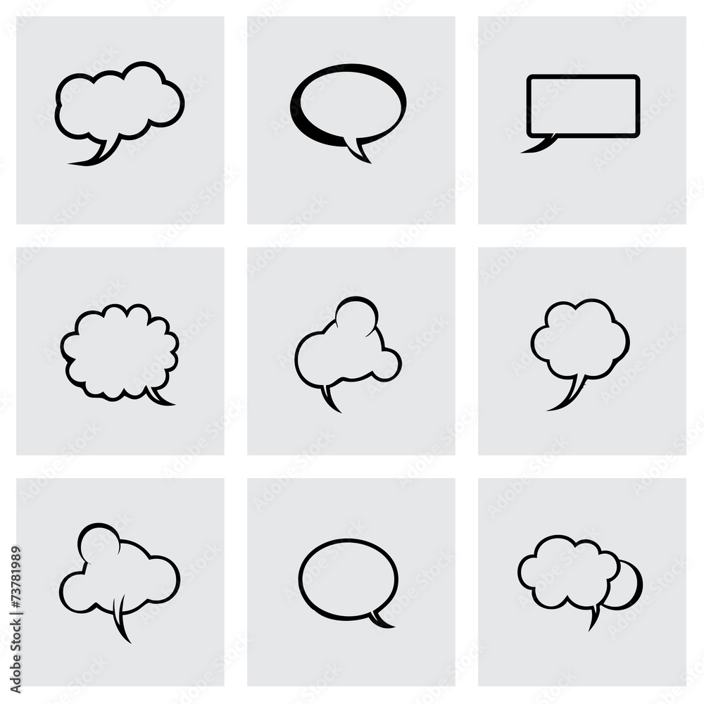 Obraz premium Vector speech bubbles icon set