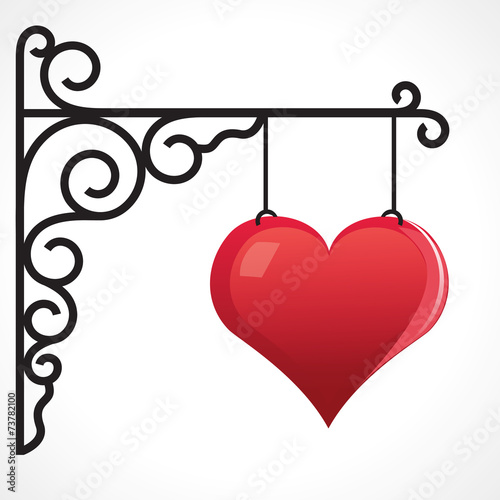 enseigne en fer forgé-cœur