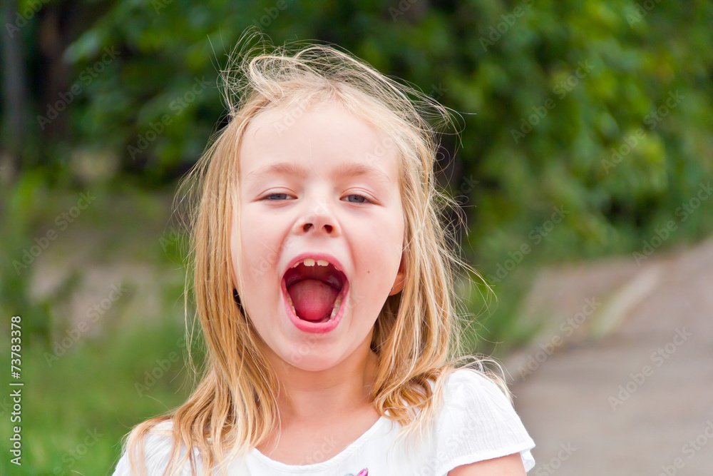 Girl with open mouth Girl with open mouth