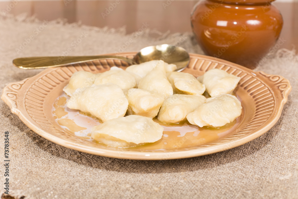 homemade dumplings with meat