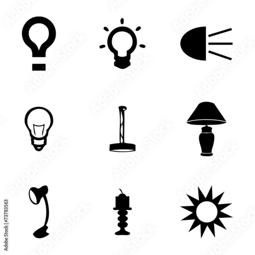 Vector light icons set