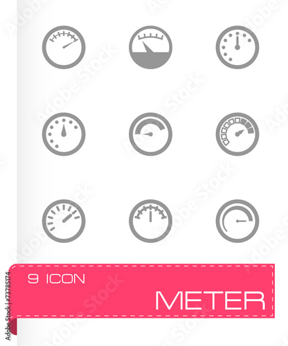 Vector meter icon set