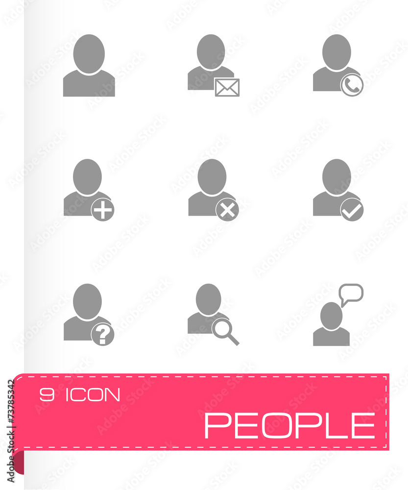 Vector people icon set Vector people icon set