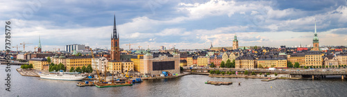 Fototapeta Naklejka Na Ścianę i Meble -  Ppanorama of the Old Town (Gamla Stan) in Stockholm, Sweden