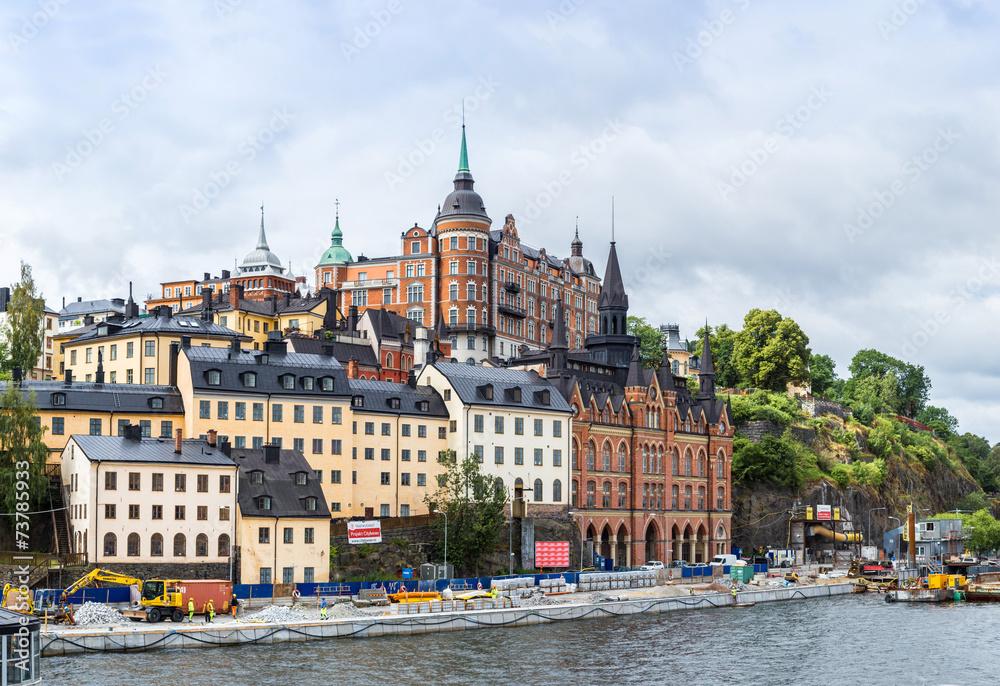 Ppanorama of the Old Town  in Stockholm, Sweden