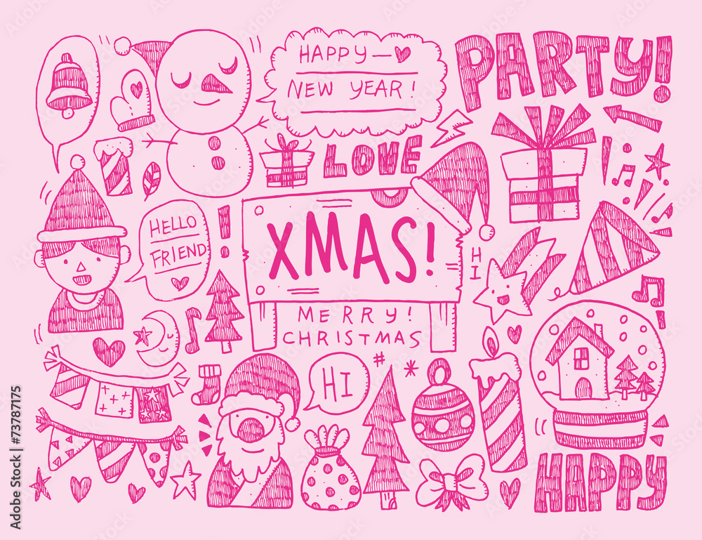 Doodle Christmas background Doodle Christmas background