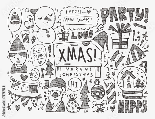 Doodle Christmas background © notkoo2008