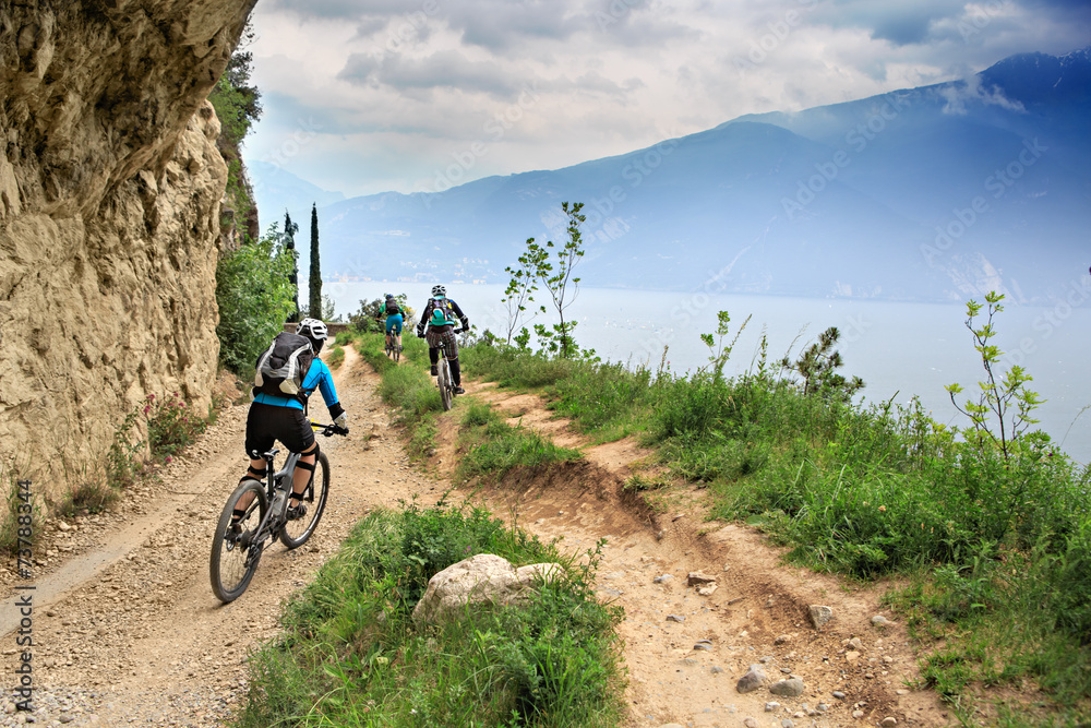 Fototapeta premium Biking at Garda lake
