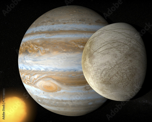 Satellite Europa, luna di Giove, spazio sistema solare  photo