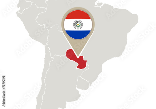 Paraguay on World map
