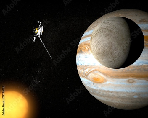 Foto Satellite Europa, luna di Giove, spazio sonda voyager