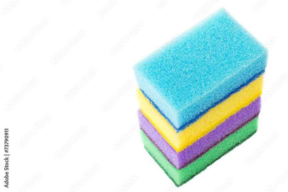 sponges for dishwashing isolated
