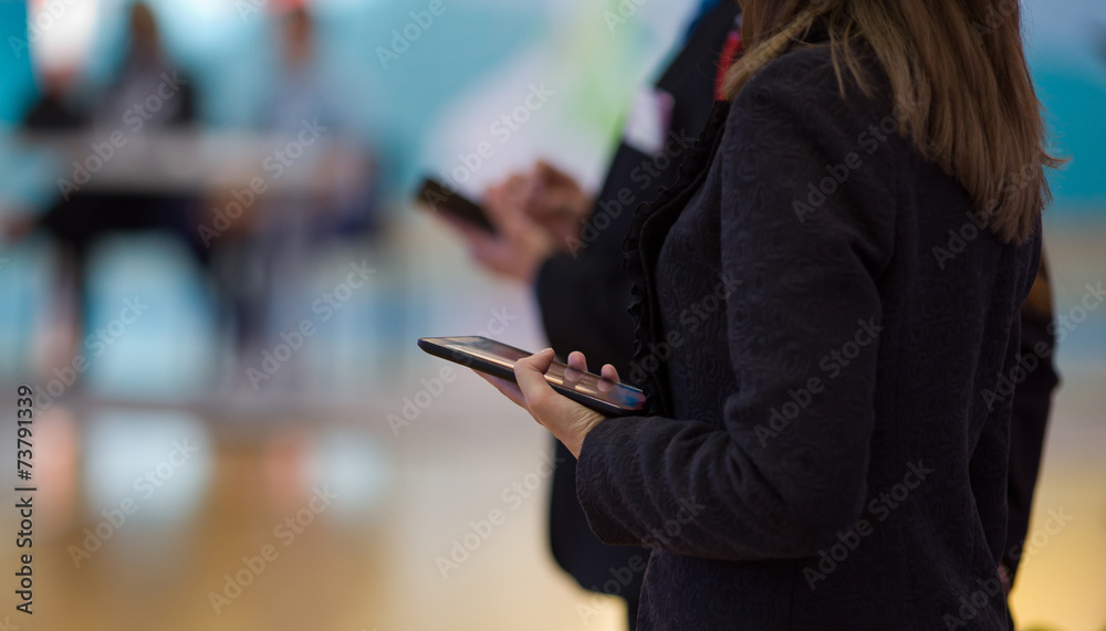 Business people with tablets Business people with tablets