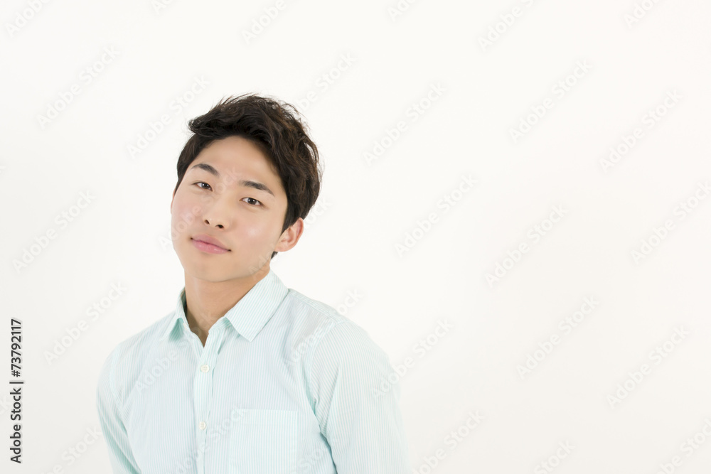 Asian handsome male student