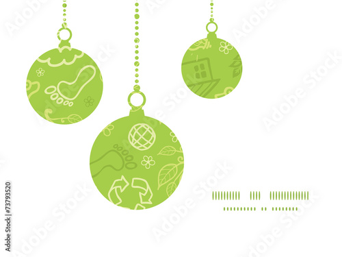 Vector environmental Christmas ornaments silhouettes pattern