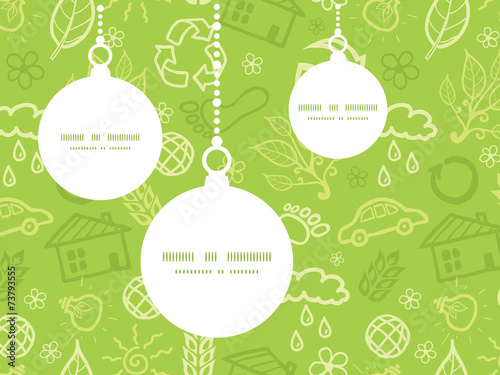 Vector environmental Christmas ornaments silhouettes pattern