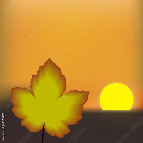 Закат осень (autumn sunset)