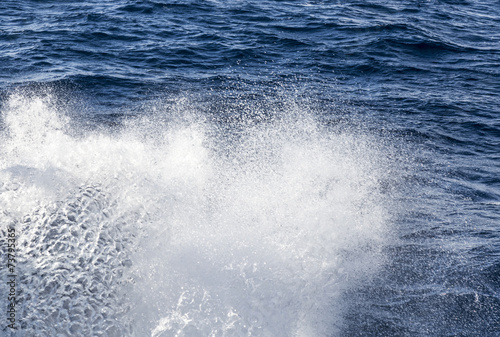 Konstfotografi wave pattern from a boat
