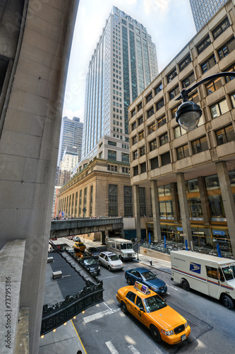 New York Traffic along 42nd Street