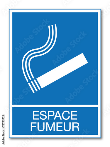 Panneau espace fumeur.