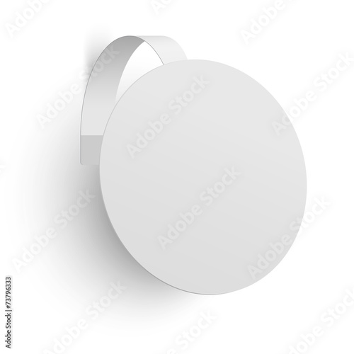 White paper advertising wobbler