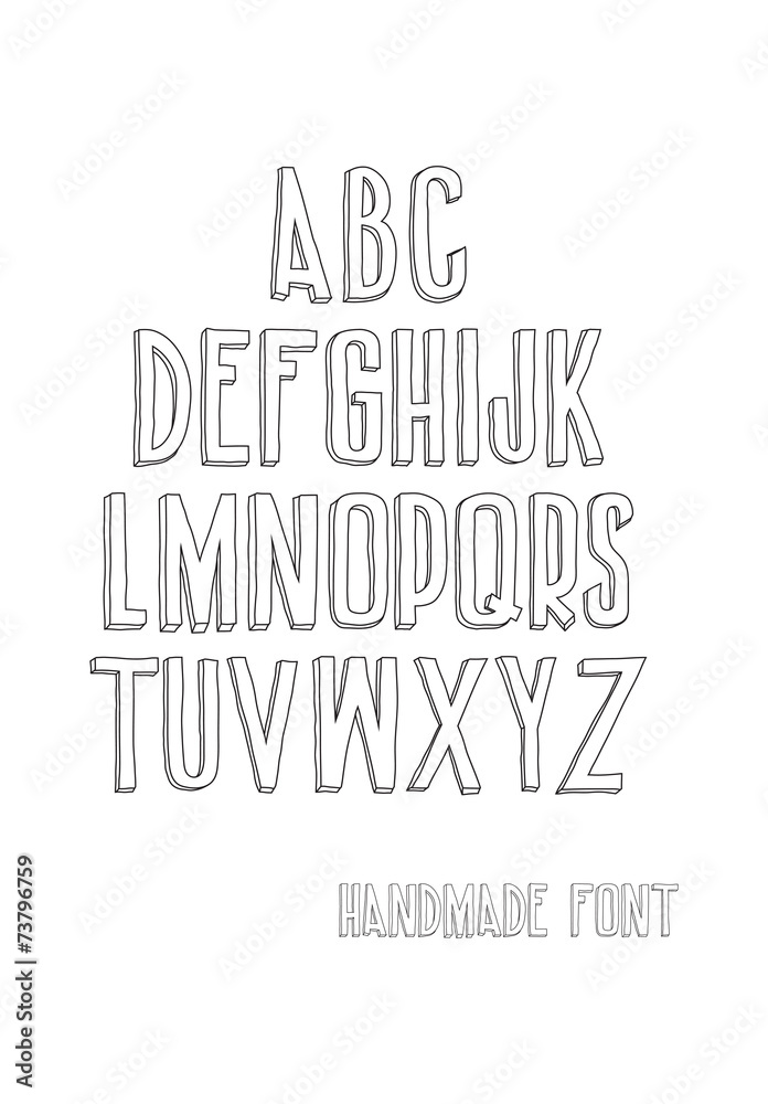 Obraz premium Letters of the alphabet written with a hand