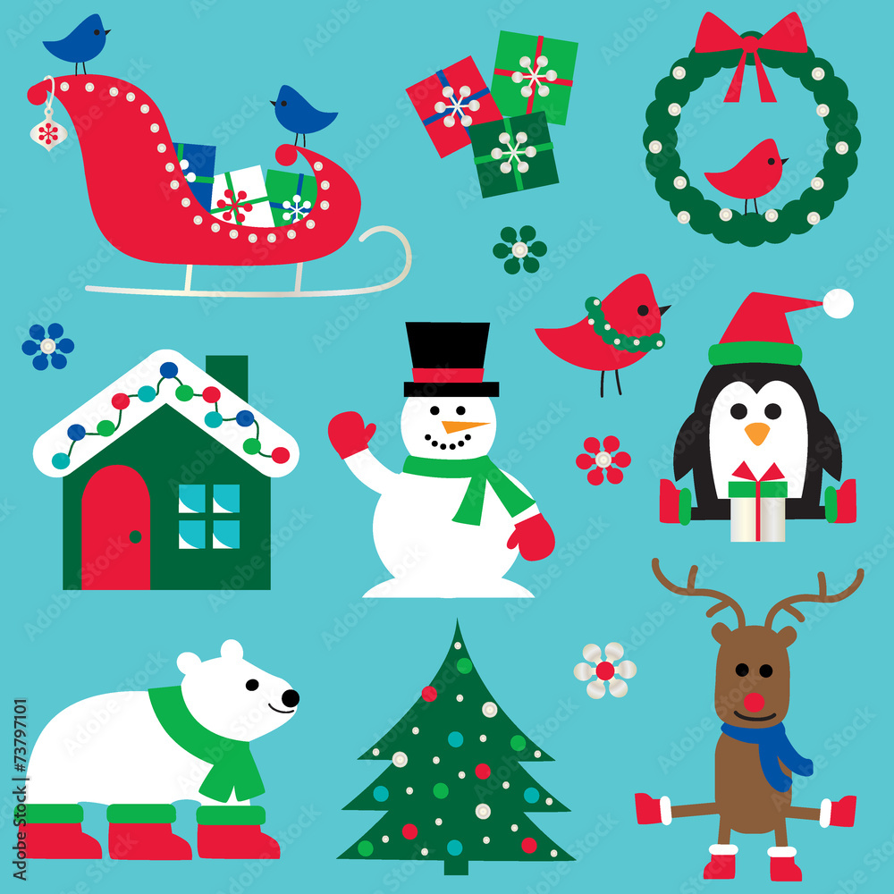 Fototapeta premium christmas clipart