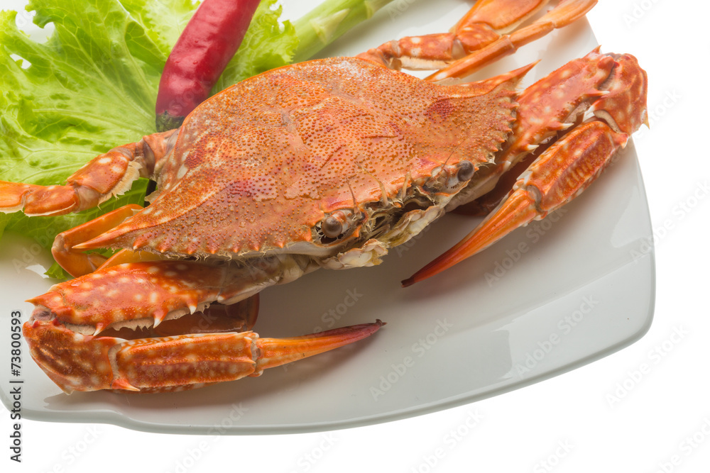 Boiled crab