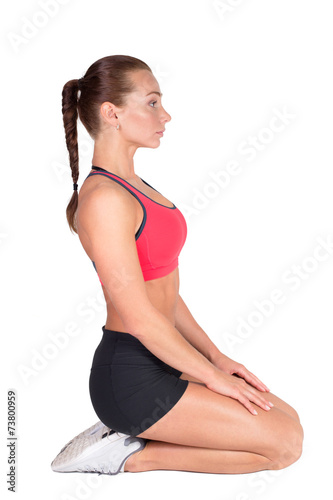 sport and lifestyle concept - woman doing sports 