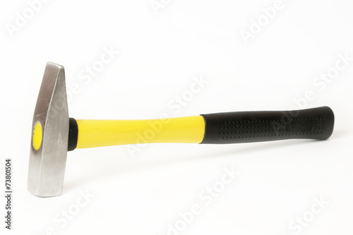 Work Tools: Hammer on white background