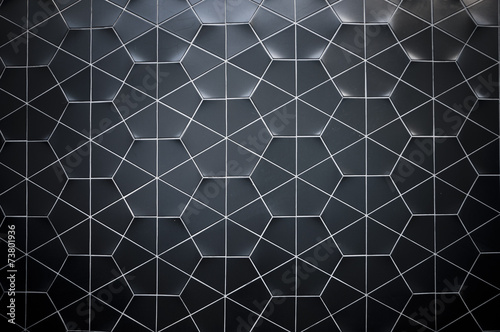 Hexagonal ceramic wall background