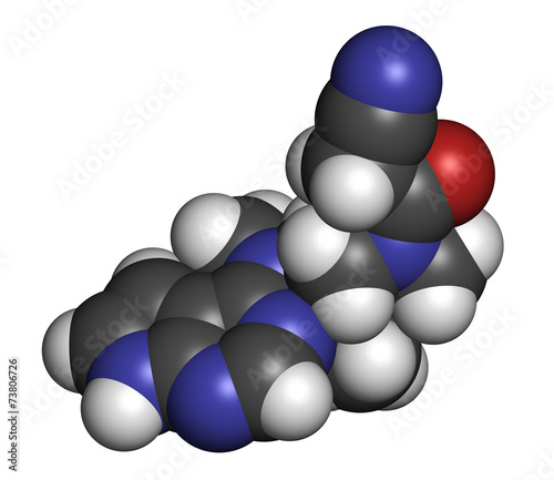 Tofacitinib rheumatoid arthritis drug molecule. photo