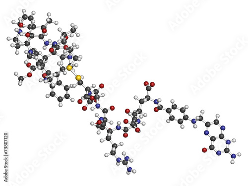 Vintafolide cancer drug molecule. 