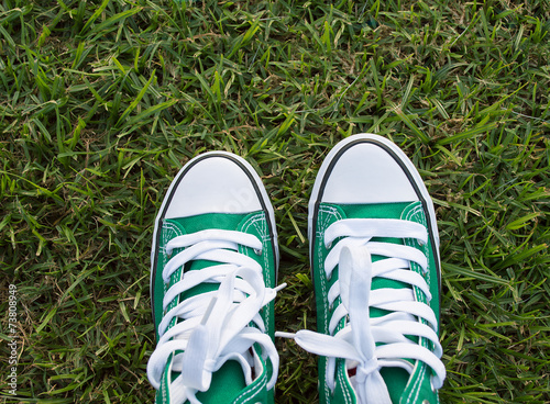 green shoes