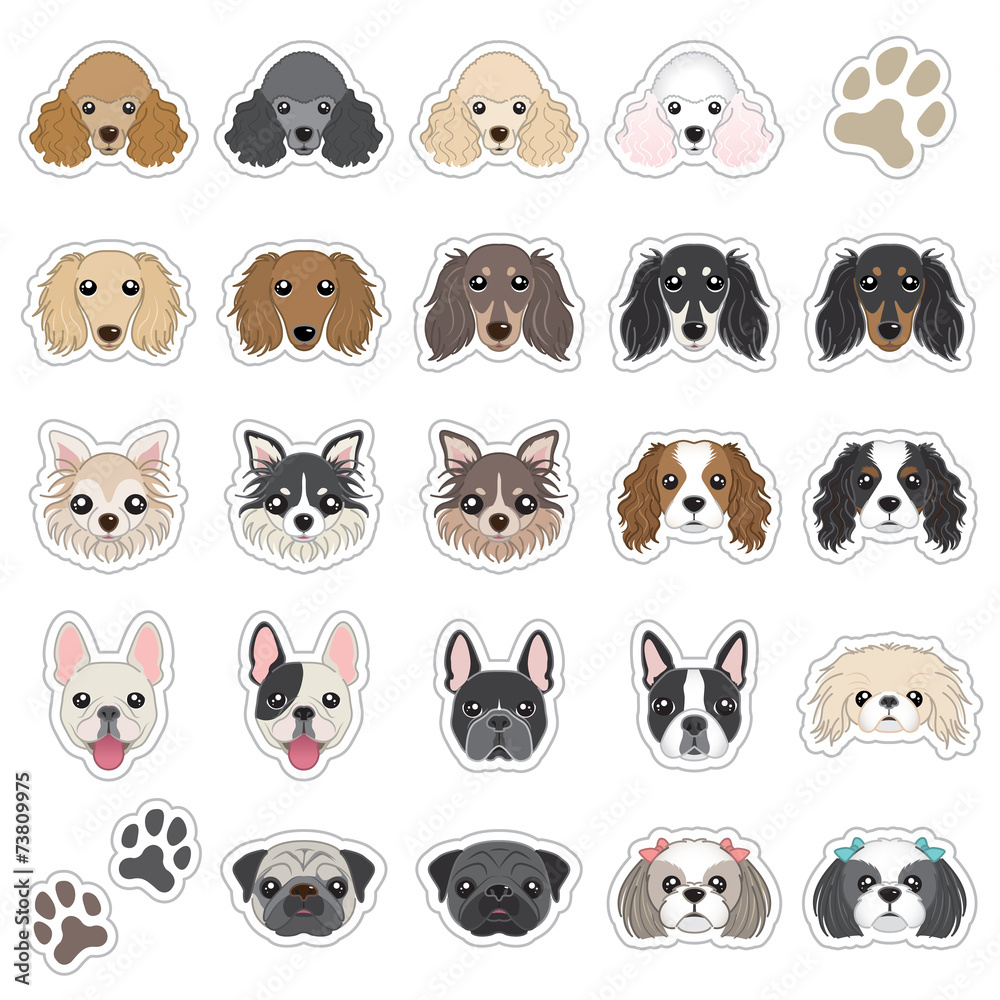 犬の顔のイラスト 犬の顔のイラスト