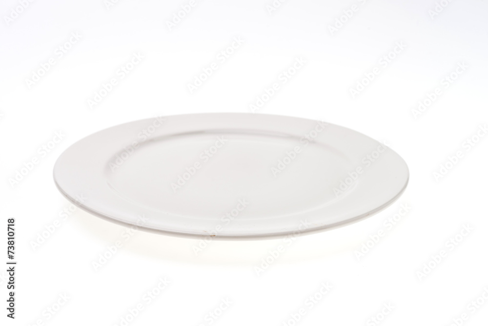 Empty white plate Empty white plate