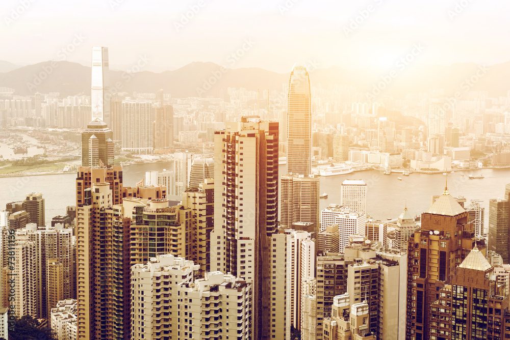 Naklejka premium Hong Kong