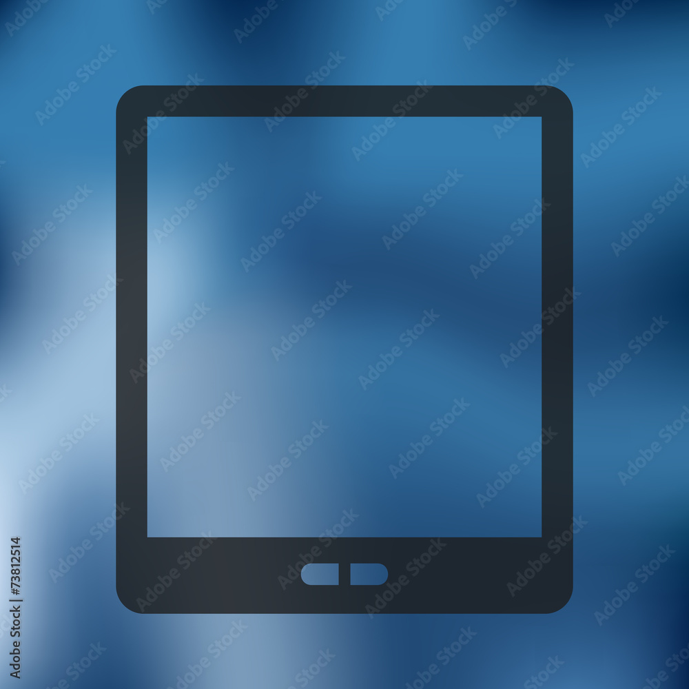 tablet icon on blurred background tablet icon on blurred background