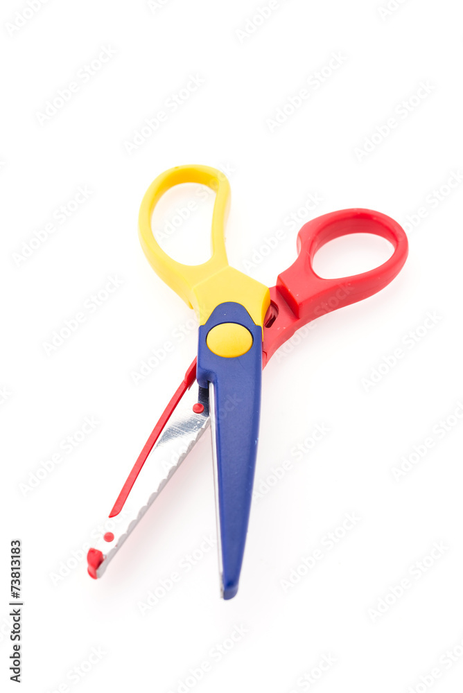 Zigzag scissor isolated on white background Zigzag scissor isolated on white background