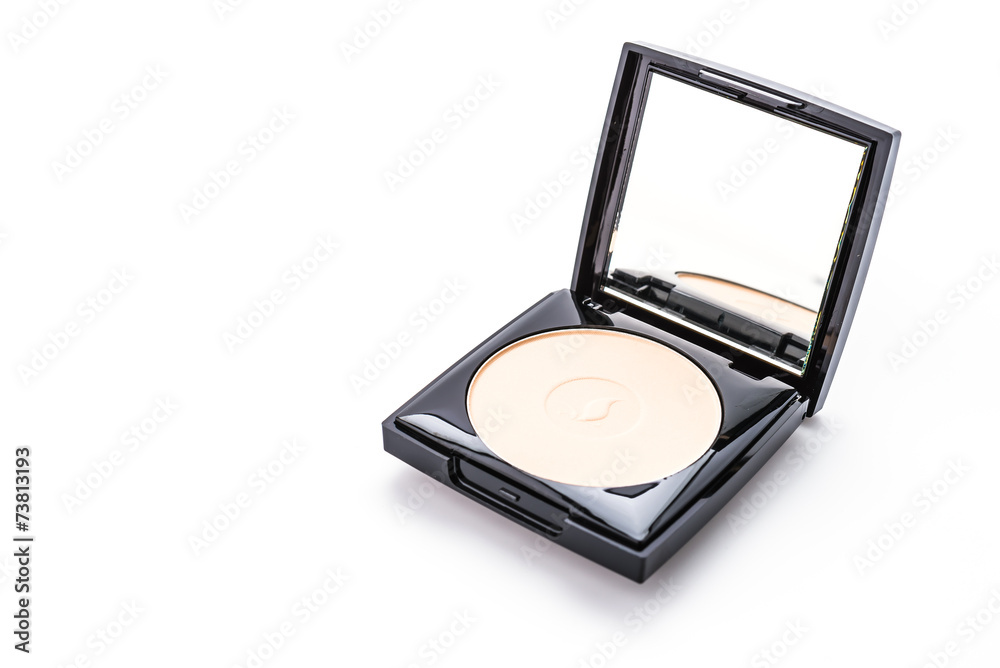 Powder face cosmetic isolated on white background Powder face cosmetic isolated on white background